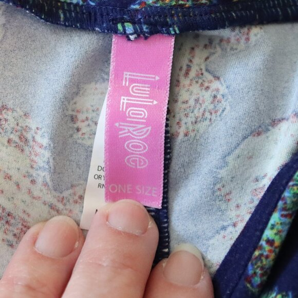 LuLaRoe Disney OS Leggings Navy Blue Scribble Sketch Mickey Multicolor Casual - Picture 2 of 11